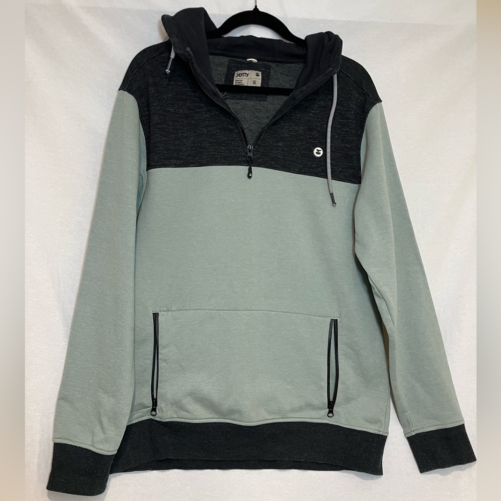 Jetty Marine Supply Co. Men’s Color block Hoodie Size Small Zipper Pockets